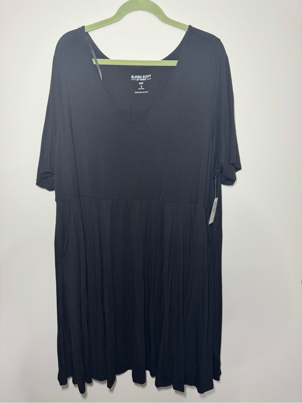 NWT Torrid Super Soft Black Skater Mini Dress Size 4 24/26 4X - Picture 3 of 7